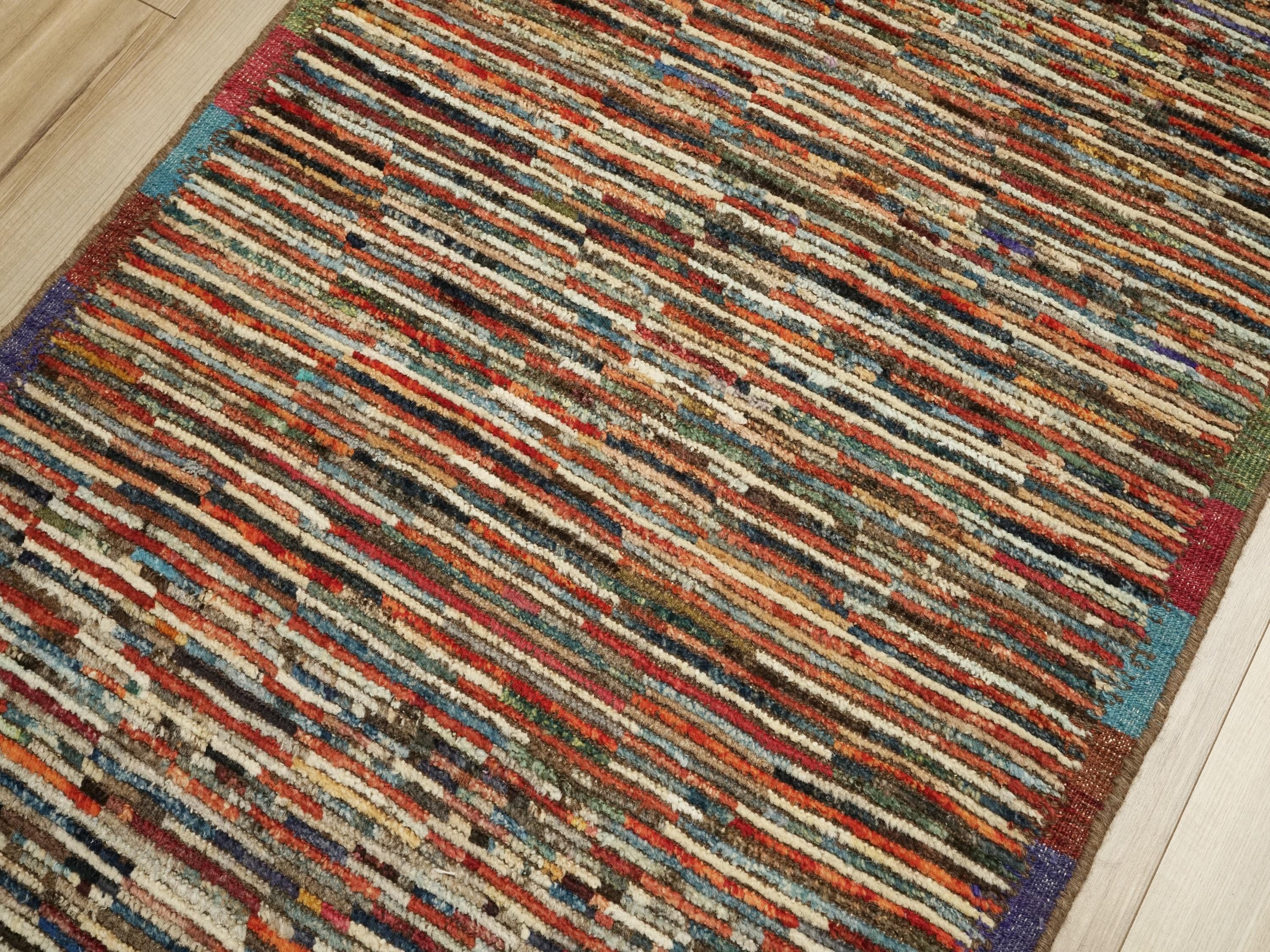 19 Ft Colorful Moroccan Runner Rug - Afghan Handmade Rug