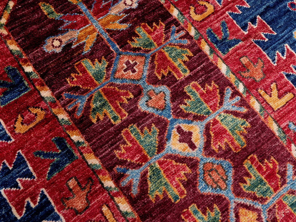 10x14 Ft Blue Beige Serapi Rug - Hand Knotted Wool Oriental Rug