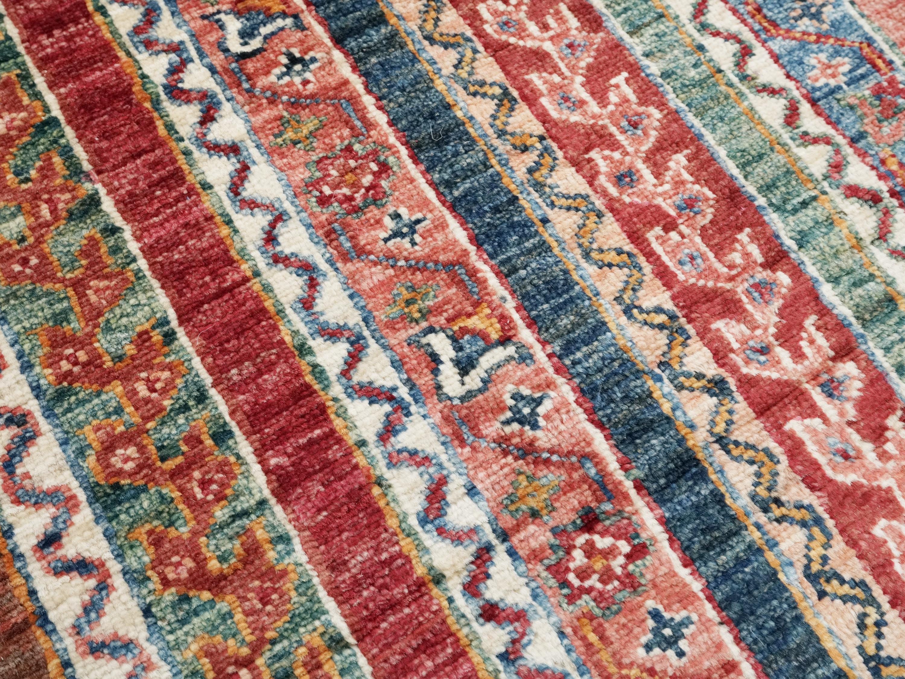 4x6 Red Heriz Rug - Afghan Wool - Handmade Oriental Area Rug