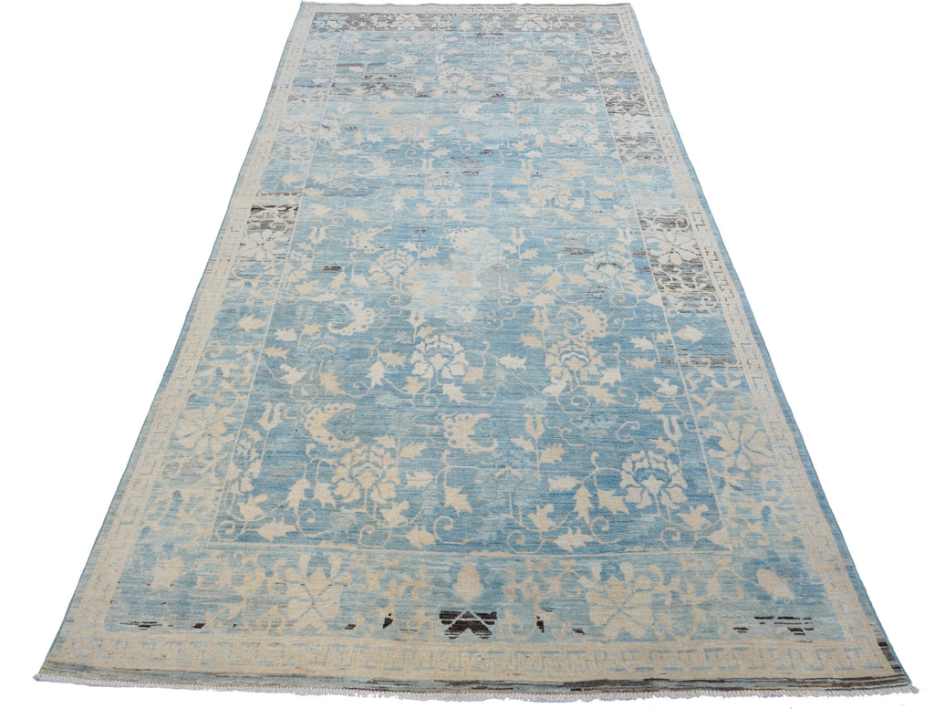 6x10 Ft Antique Serapi Rug - Blue Persian Rug