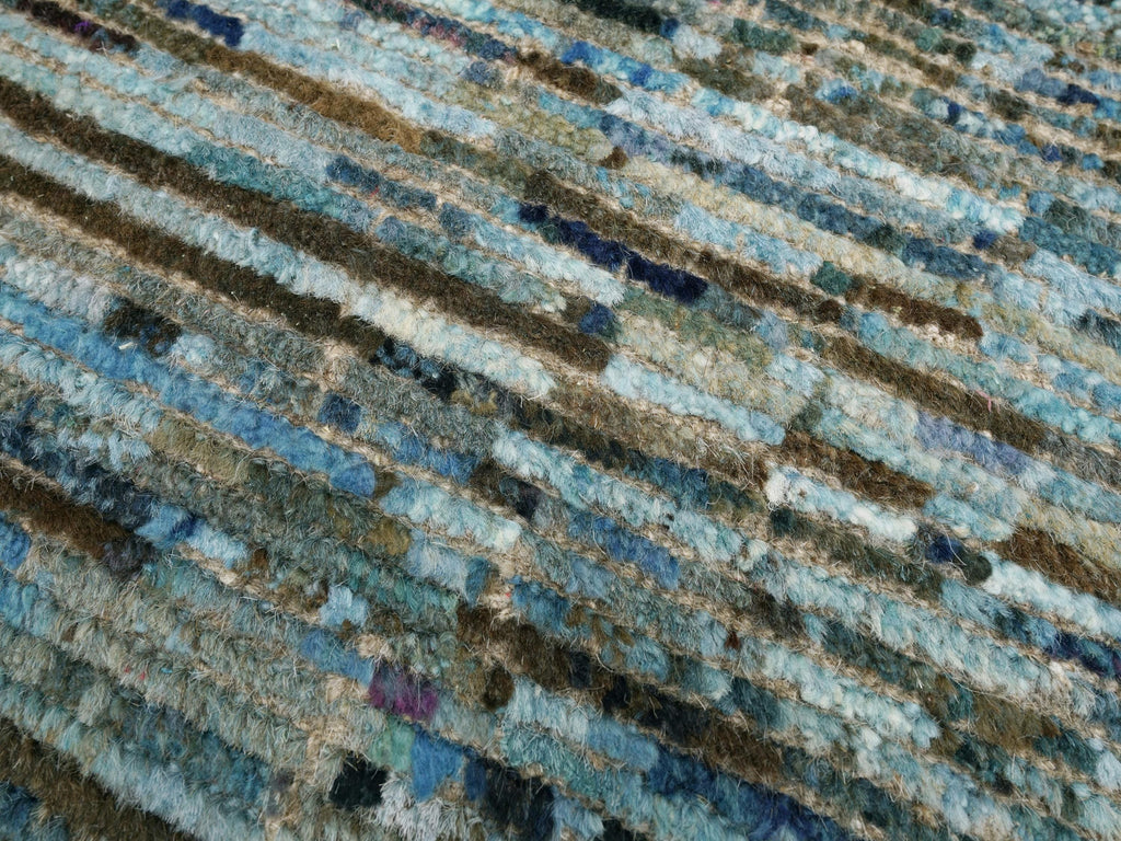 3x5 Ft Blue Moroccan Rug - Hand Knotted Afghan Rug