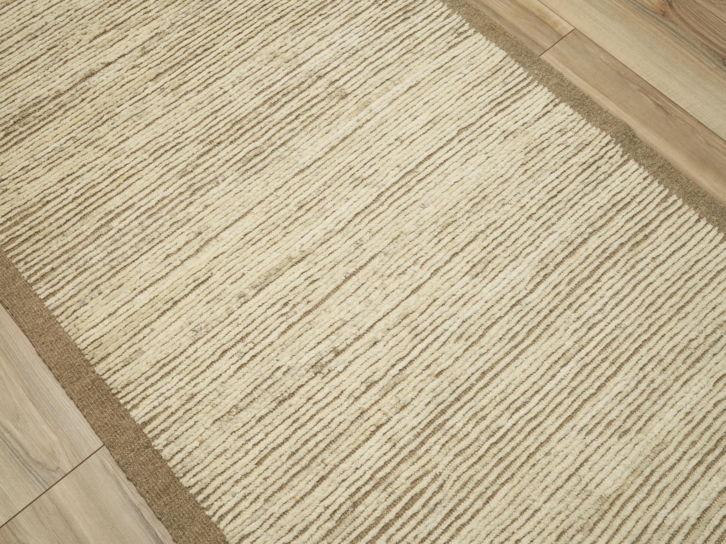 16 Ft Beige Moroccan Runner Rug - Afghan Handmade Rug