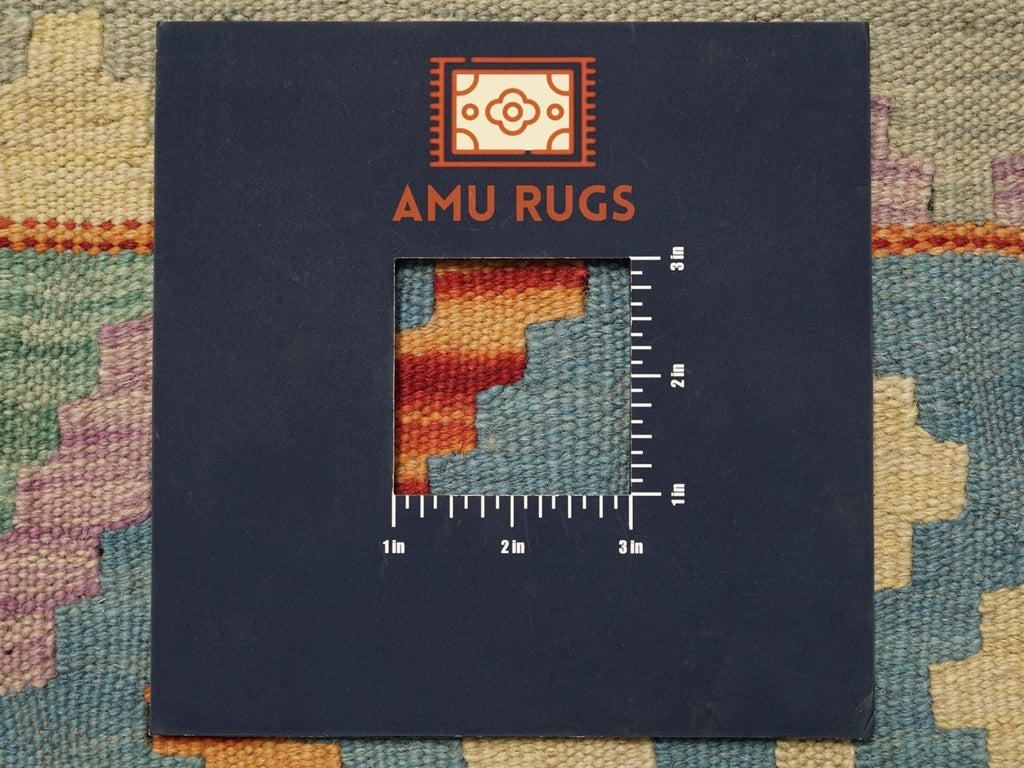 10 Ft Maimana Kilim Runner Rug - Afghan Flat Weave