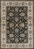 5x7 Ft Black Bidjar Rug - Afghan Oriental Wool Rug - Floral Design