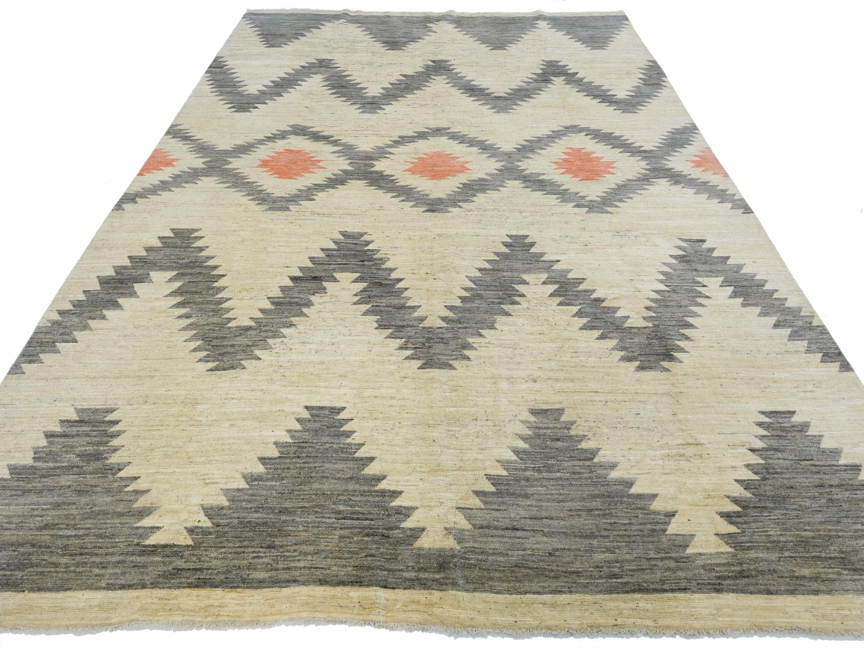 10x14 Ft Light Blue Gabbeh Rug - Hand Knotted Oriental Wool Rug