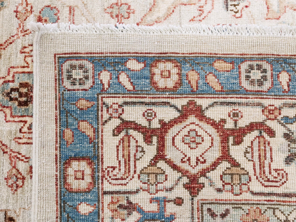 6x9 Ft Beige Bidjar Rug - Hand Knotted Wool Area Rug