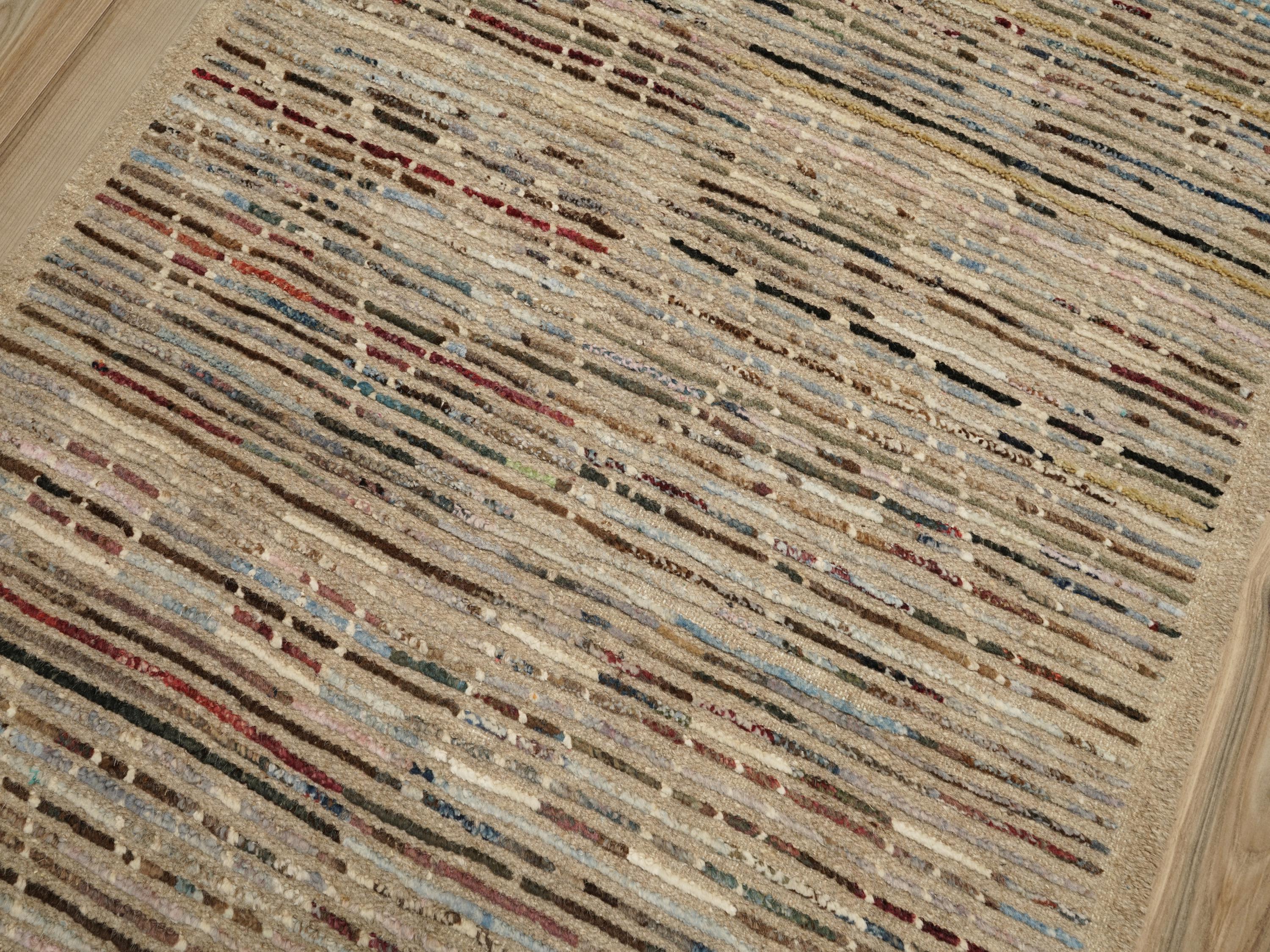 10 Ft Afghan Runner Rug - Handmade Wool Hallway Rug