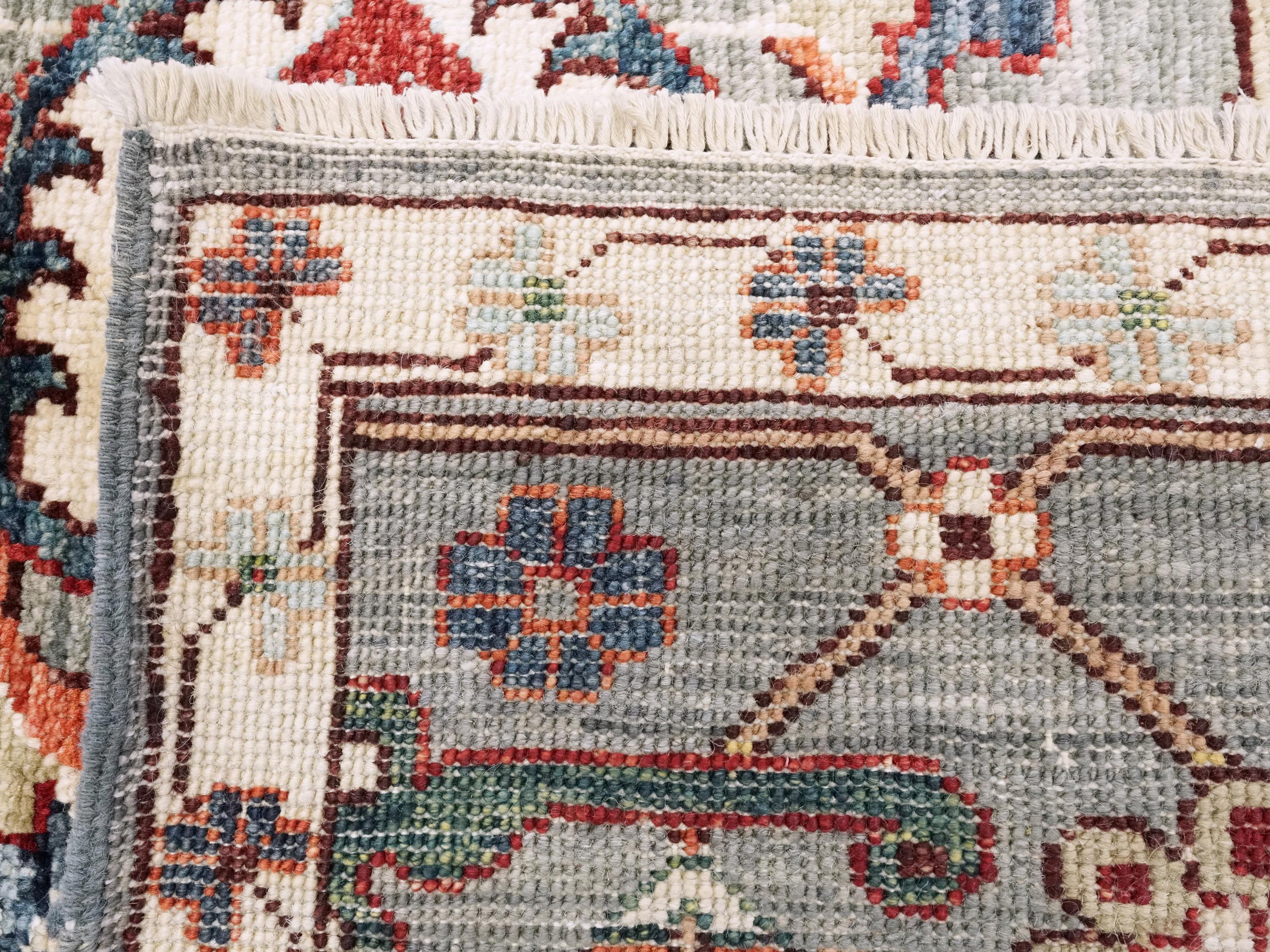9x12 Ft Gray Serapi Rug - Hand Knotted Afghan Oriental Rug