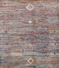 8x10 Ft Multicolor Gabbeh Rug - Geometric Tribal Wool Rug