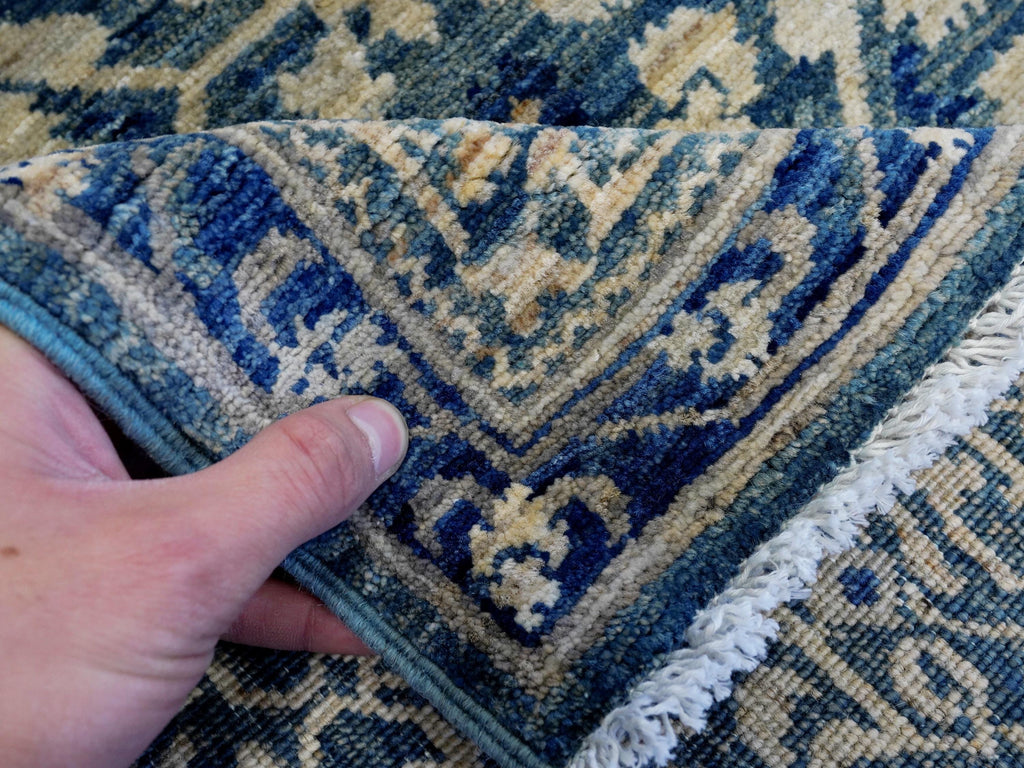 6x9 Ft Blue Serapi Rug - Traditional Wool Rug - All Over Design