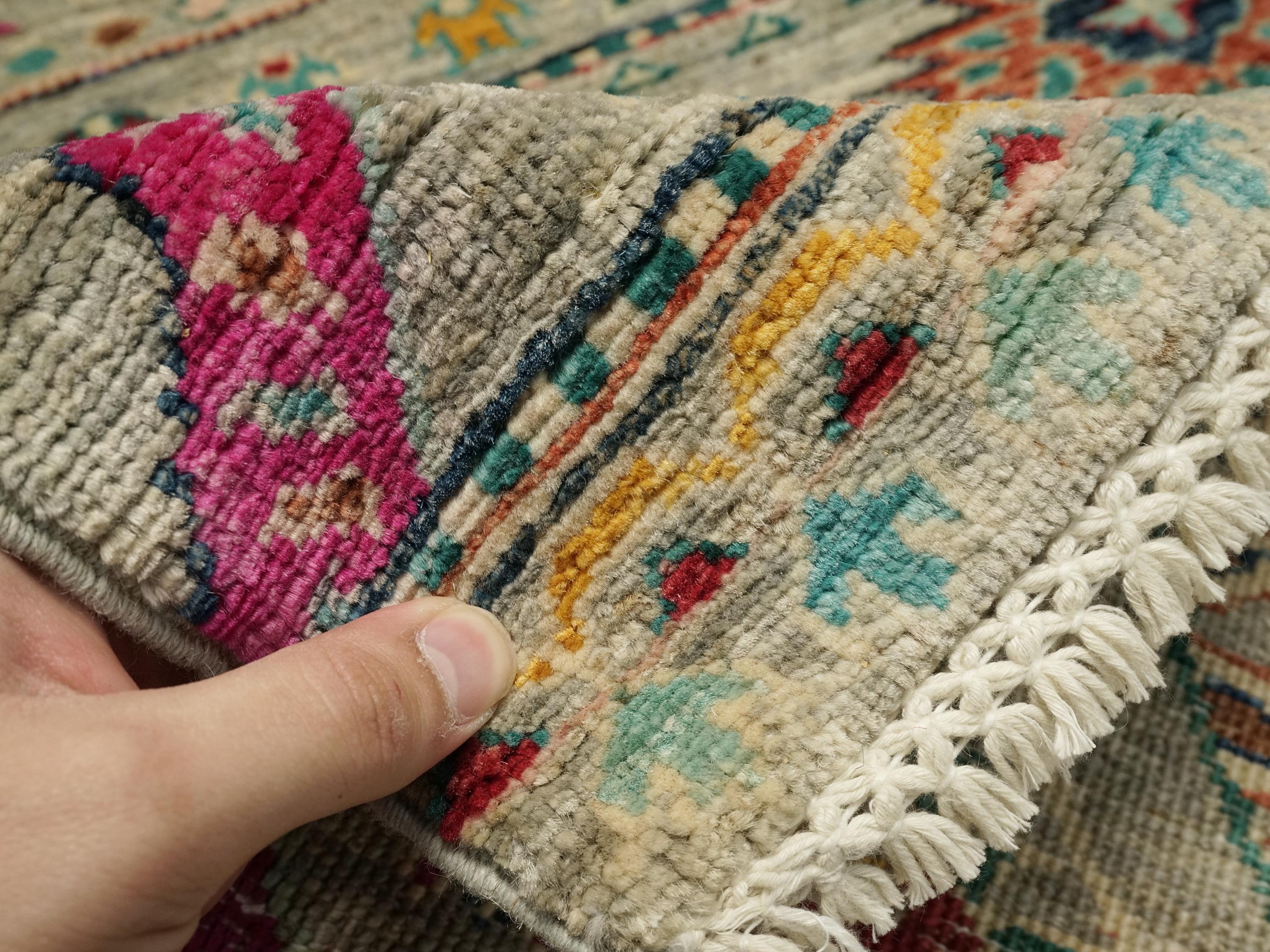 3x5 Ft Cyan Gabbeh Rug - Afghan Handmade Area Rug