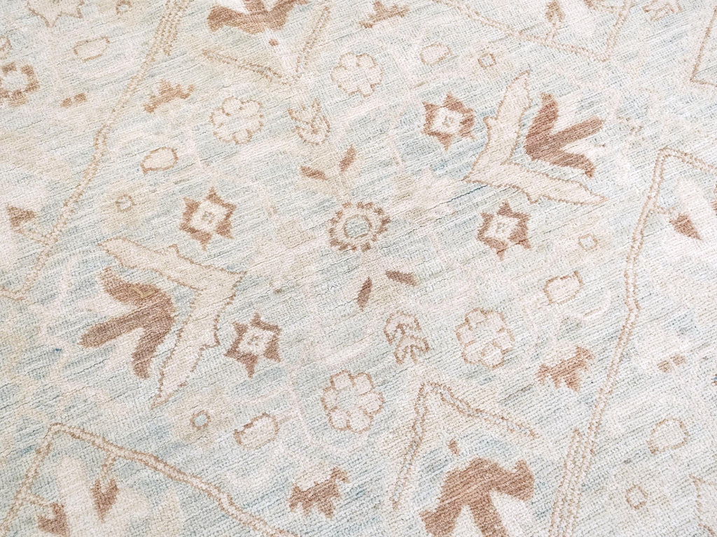 5x12 Ft White Serapi Runner Rug - Afghan Handmade Wool Hallway Rug