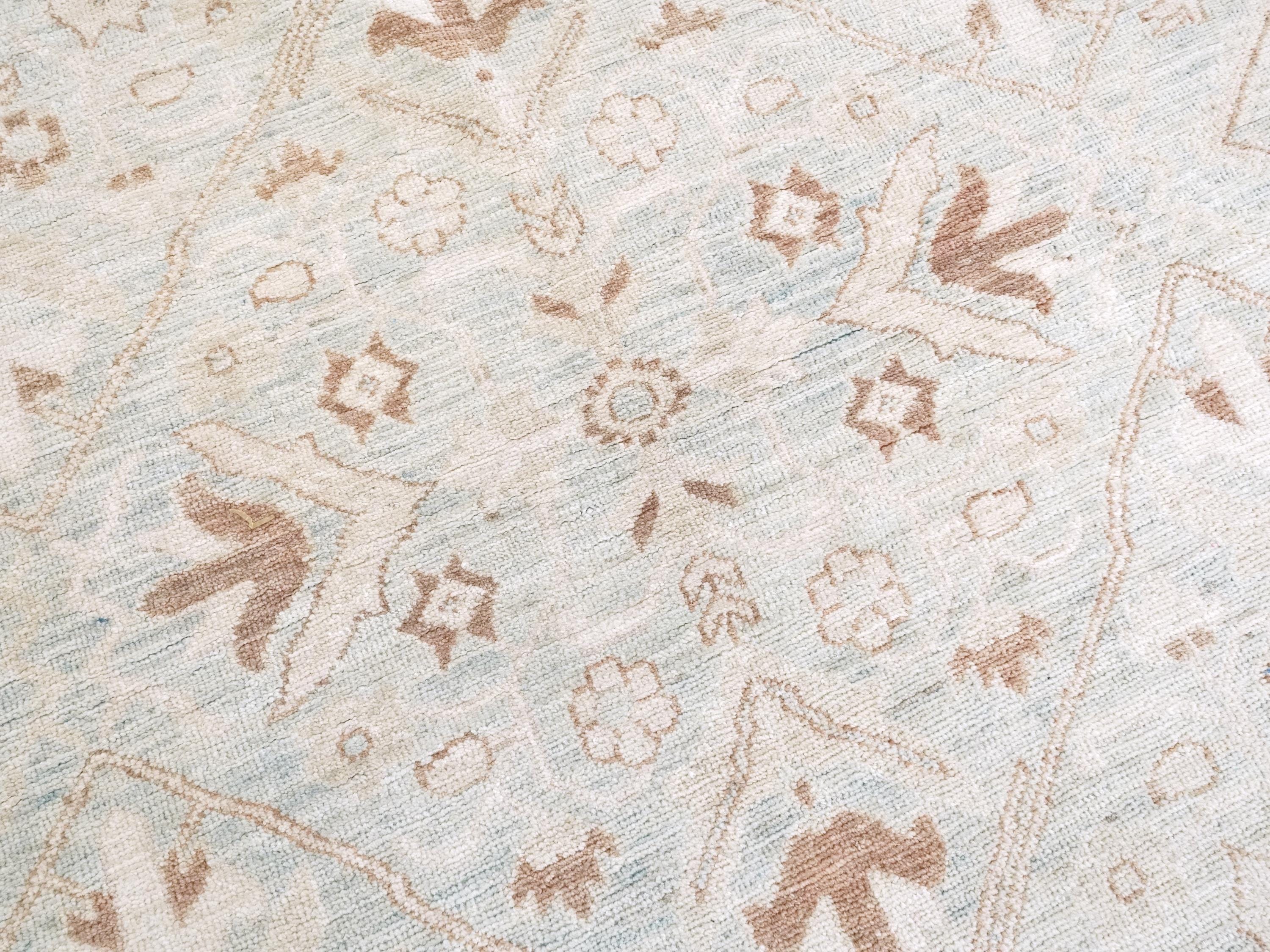 5x12 Ft White Serapi Runner Rug - Afghan Handmade Wool Hallway Rug