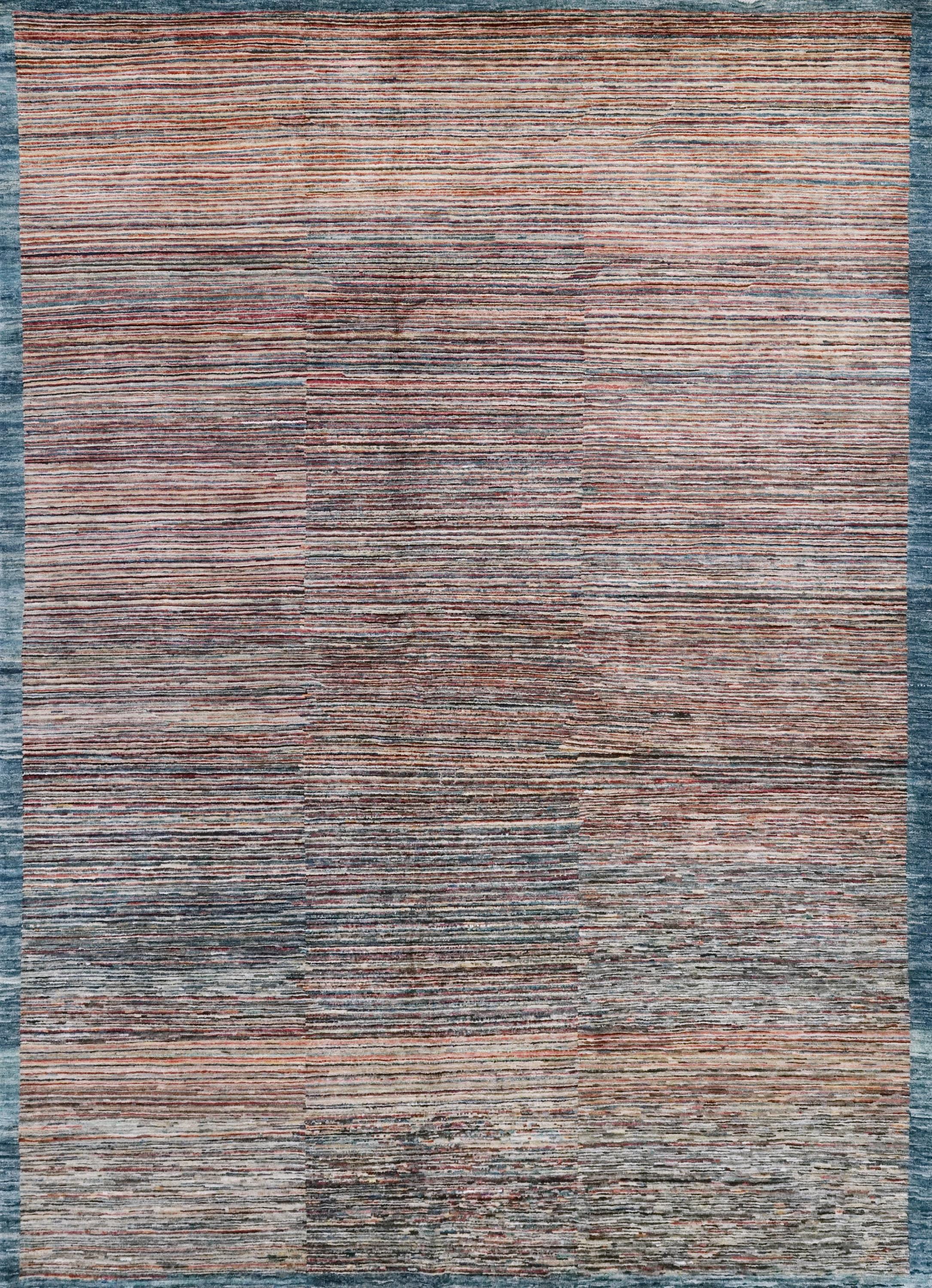 7x10 Ft Handmade Gabbeh Rug - Afghan Wool Area Rug - Plain Design