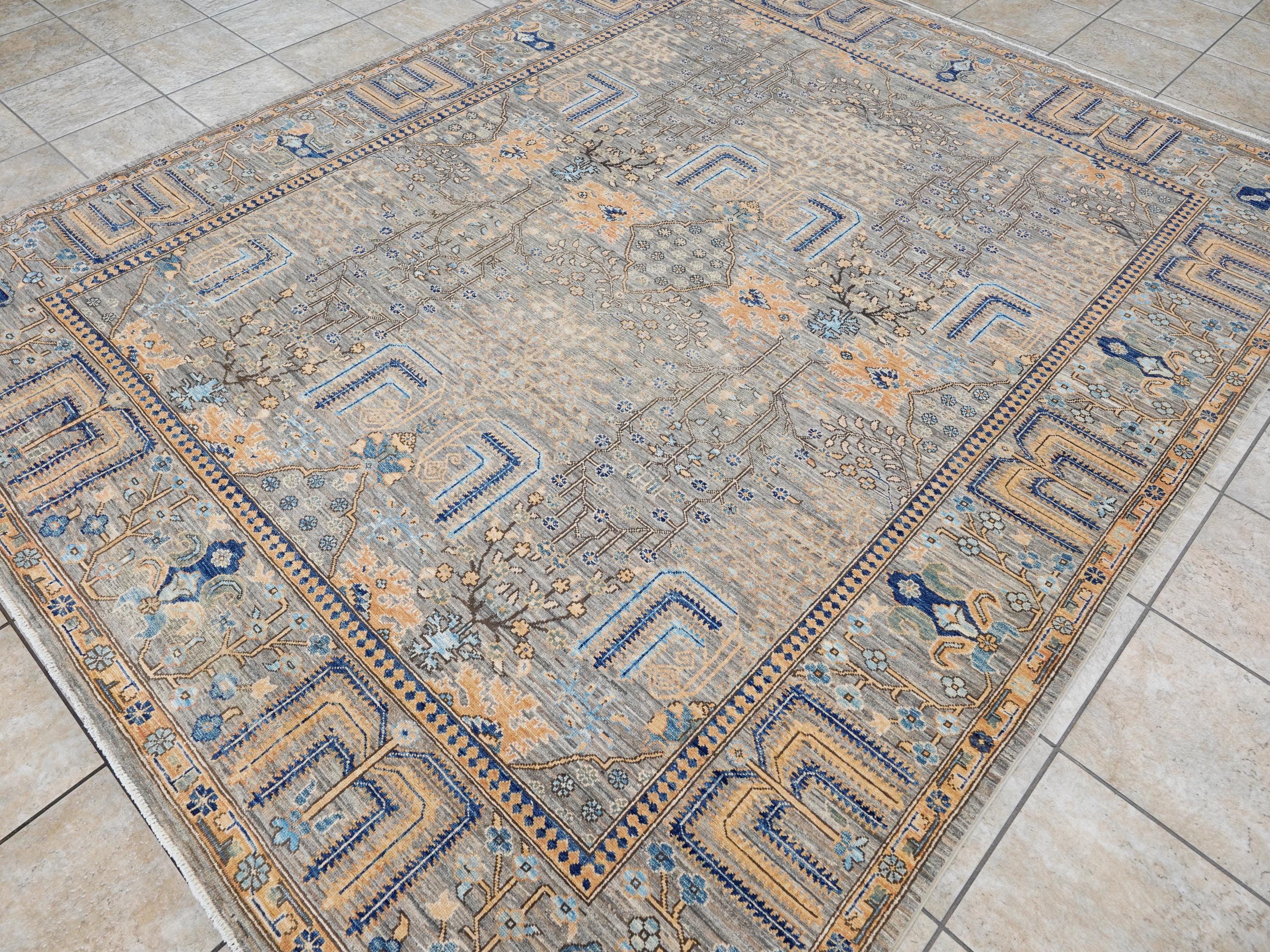 8x10 Ft Brown Serapi Rug - Hand Knotted Oriental Area Rug