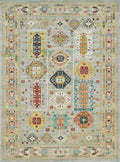6x8 Ft Light Green Bidjar Rug - Hand Knotted Wool Persian Rug