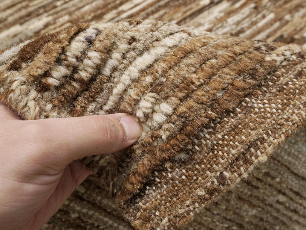 6x8 Ft Brown Moroccan Rug - Afghan Handmade Area Rug