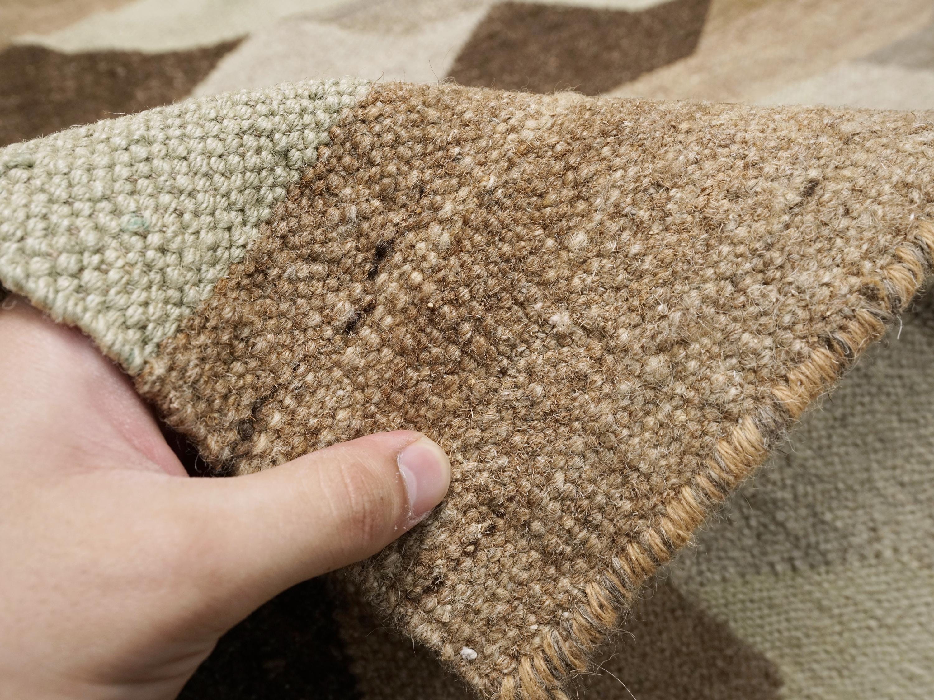 8x10 Ft Brown Kilim Rug - Flat Weave Area Rug