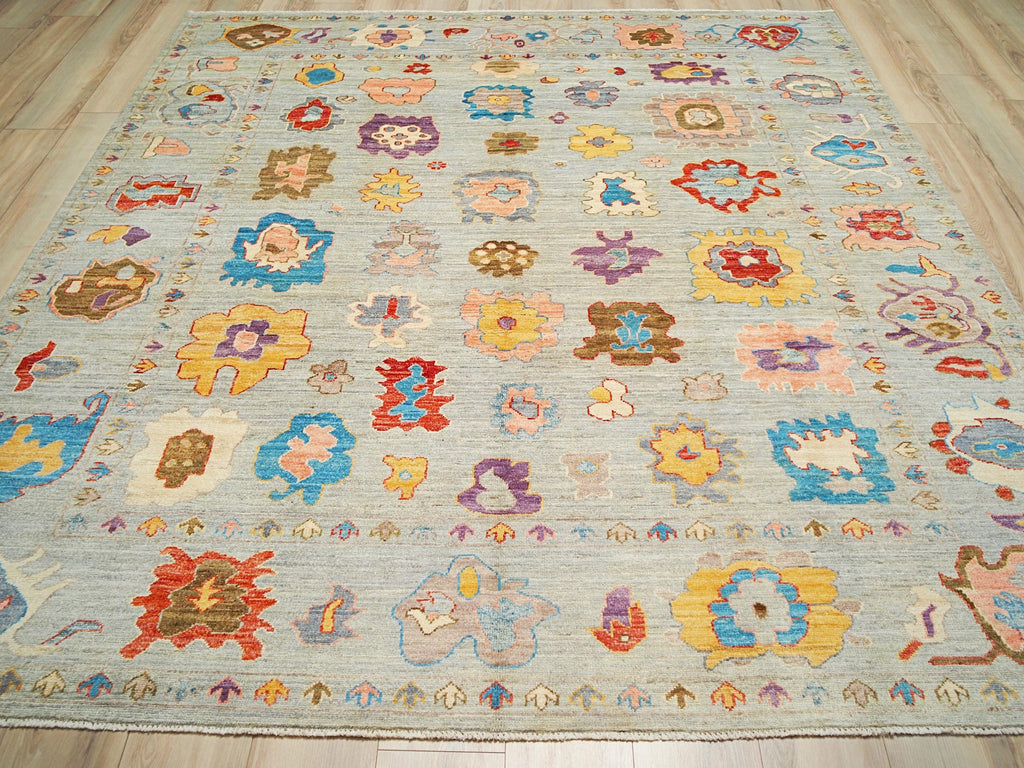 8x10 Ft Colorful Oushak Rug - Afghan Oriental Rug