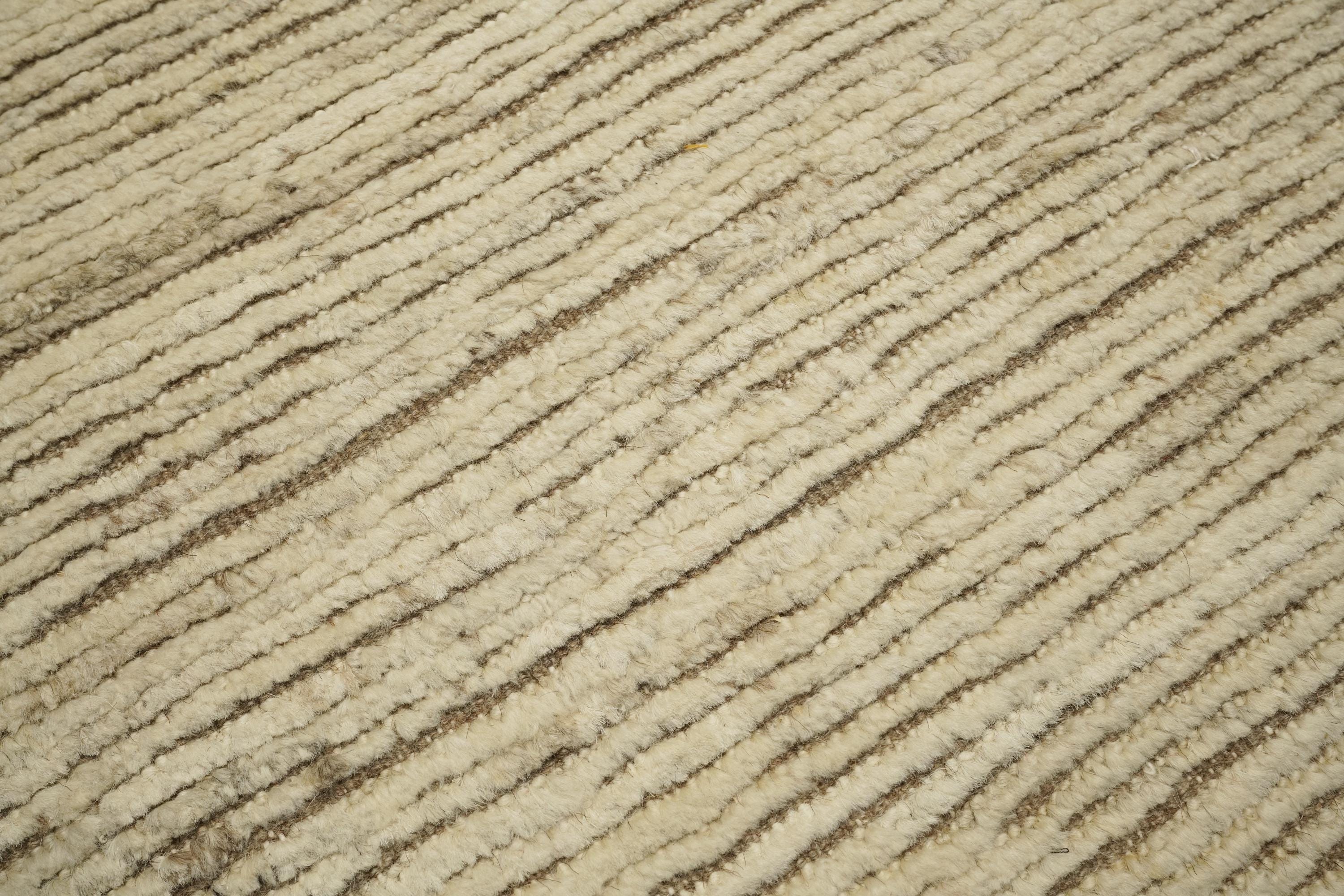 16 Ft Beige Moroccan Runner Rug - Afghan Handmade Rug