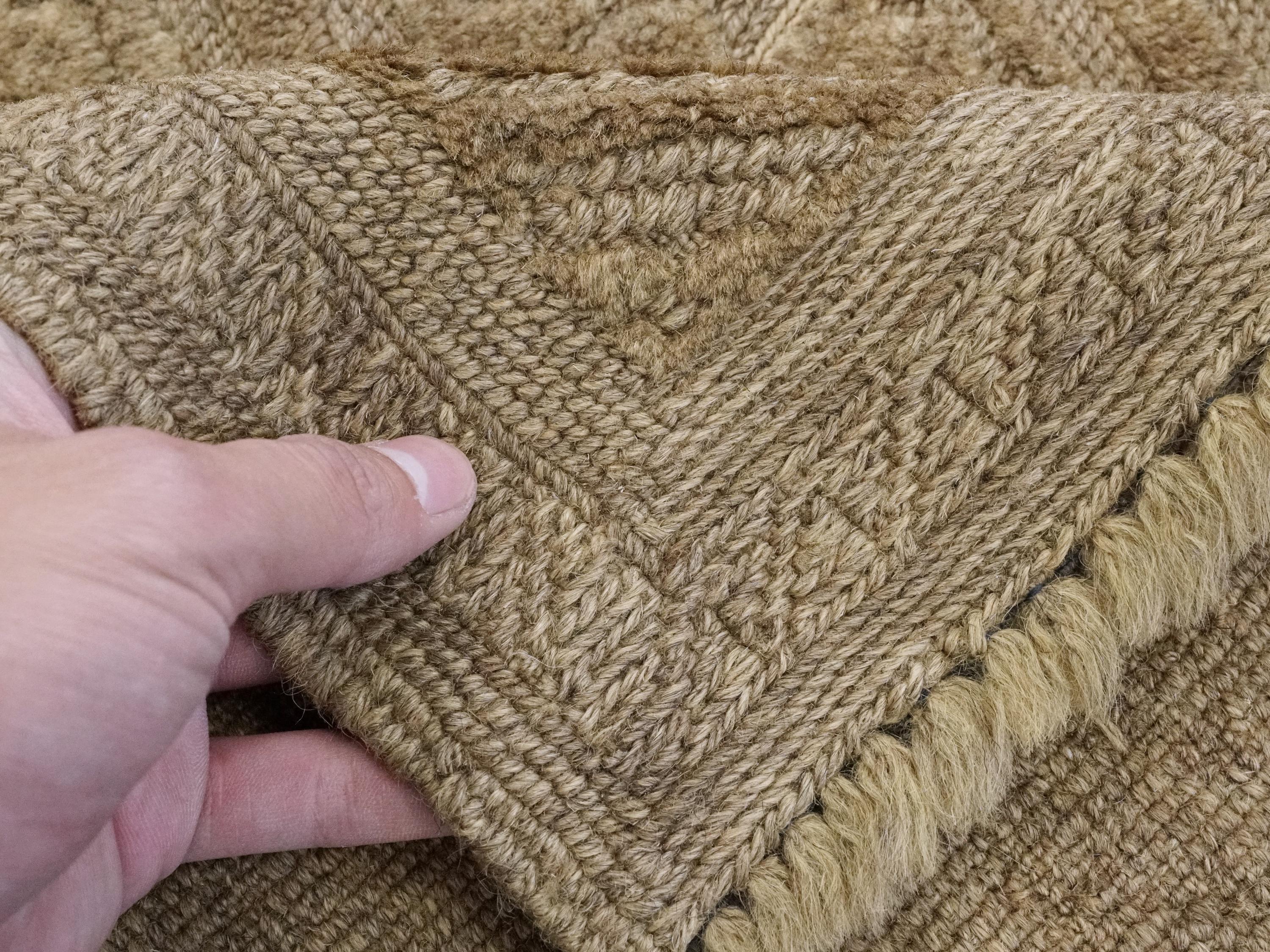 5x6 FT Vintage Hand Knotted Wool Kilim Rug - Brown Tribal Area Rug