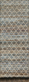 19 Ft Blue Moroccan Runner Rug - Hand Knotted Afghan Hallway Rug