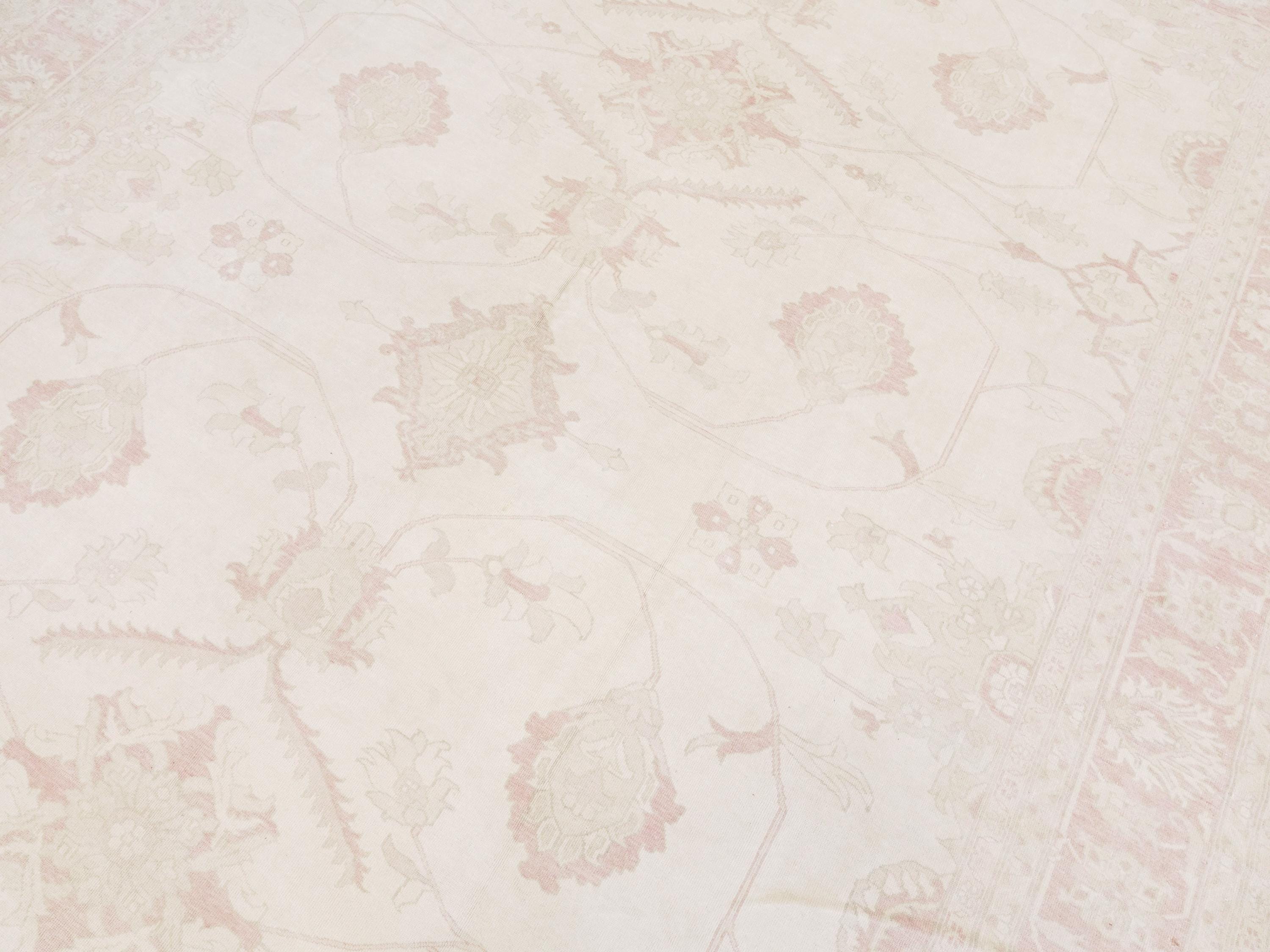 10x14 Ft Pink Vintage Serapi Rug - Hand Knotted Afghan Rug