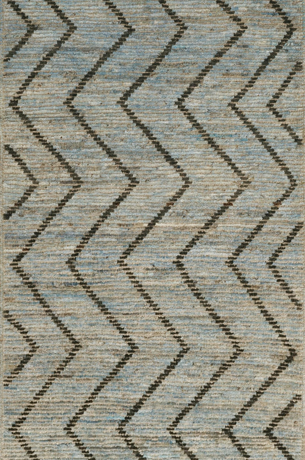 3x5 Ft Hand Knotted Moroccan Rug - Light Blue Area Rug