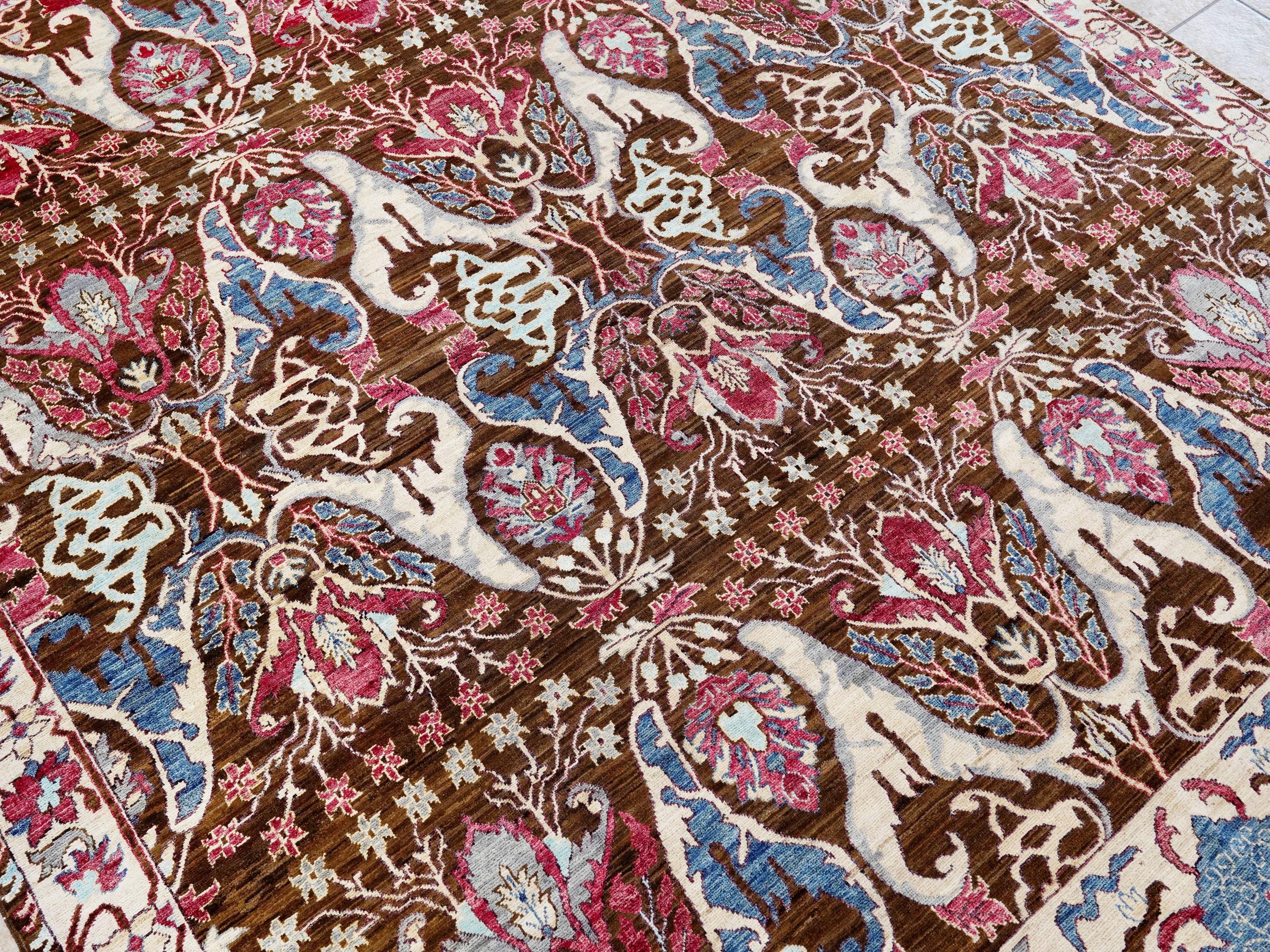 8x10 Ft Brown Bidjar Rug - Hand Knotted Oriental Rug