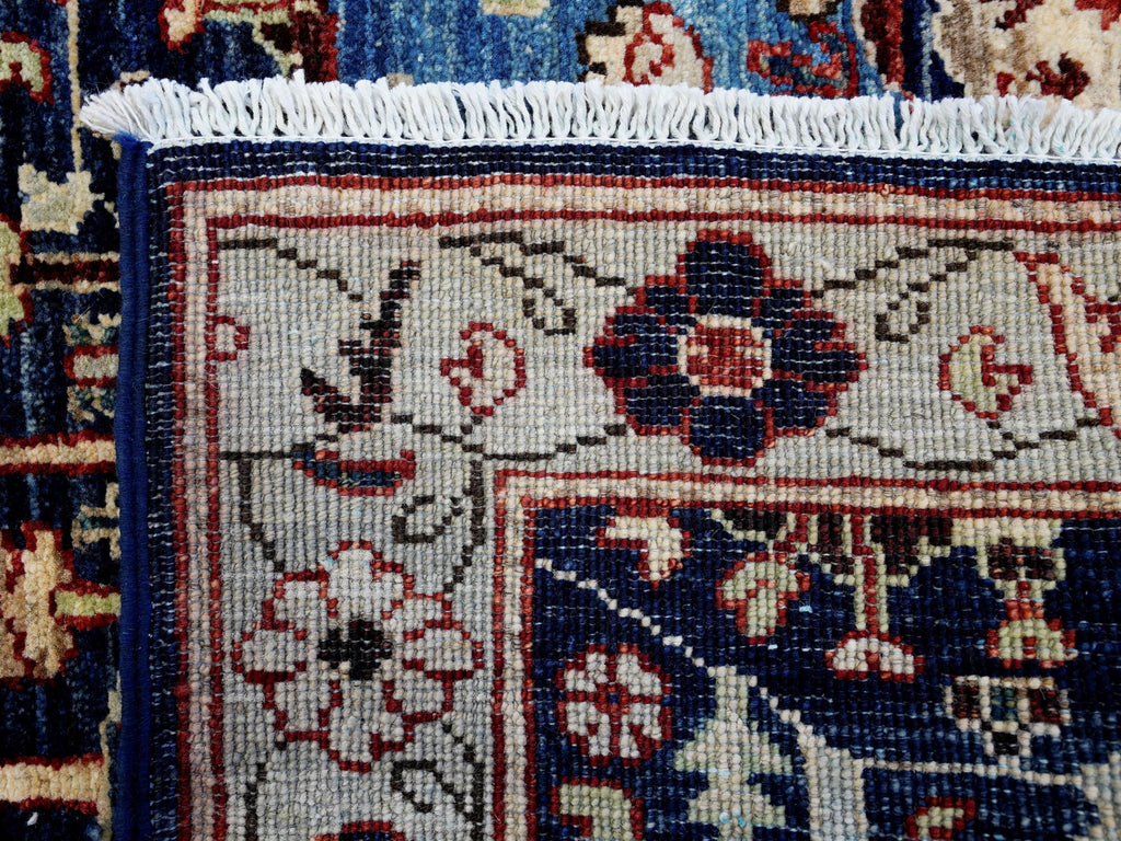 10 Ft Blue Bidjar Runner Rug - Hand Knotted Hallway Rug - Persian Design