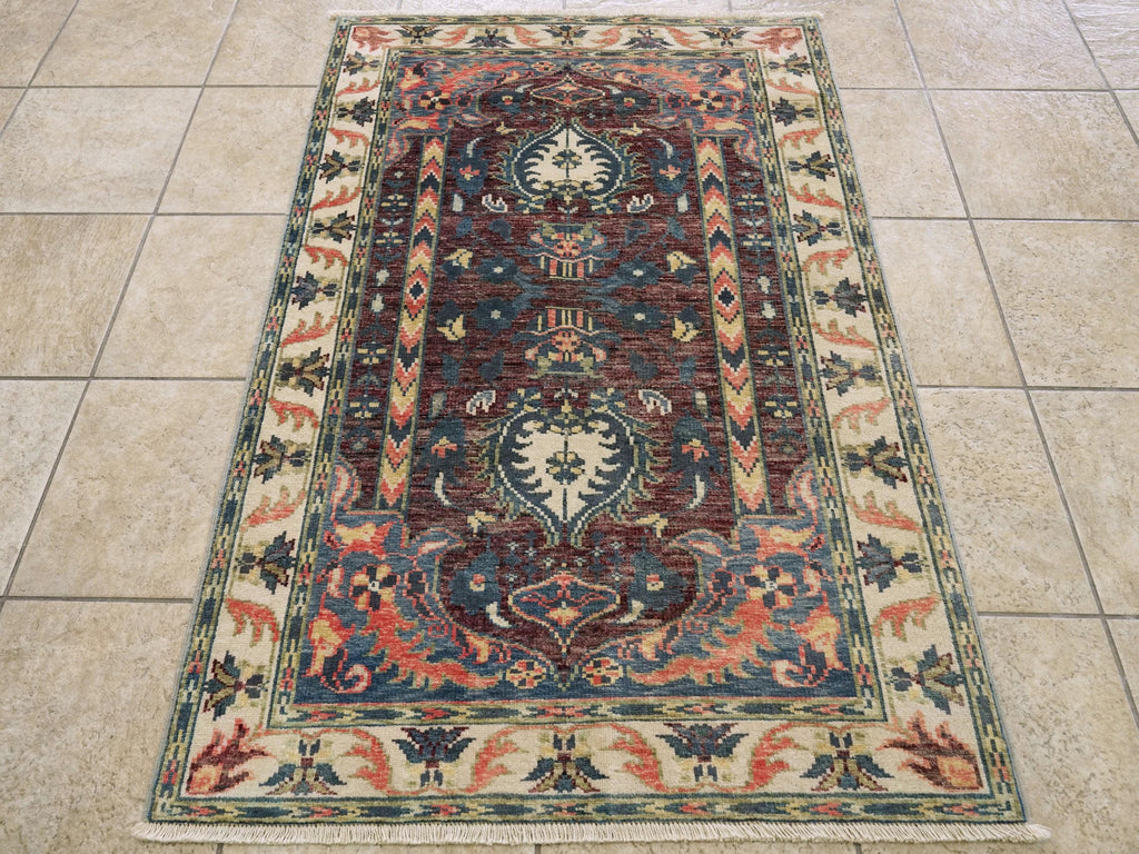 3x5 Ft Hand Knotted Serapi Rug - Traditional Area Rug