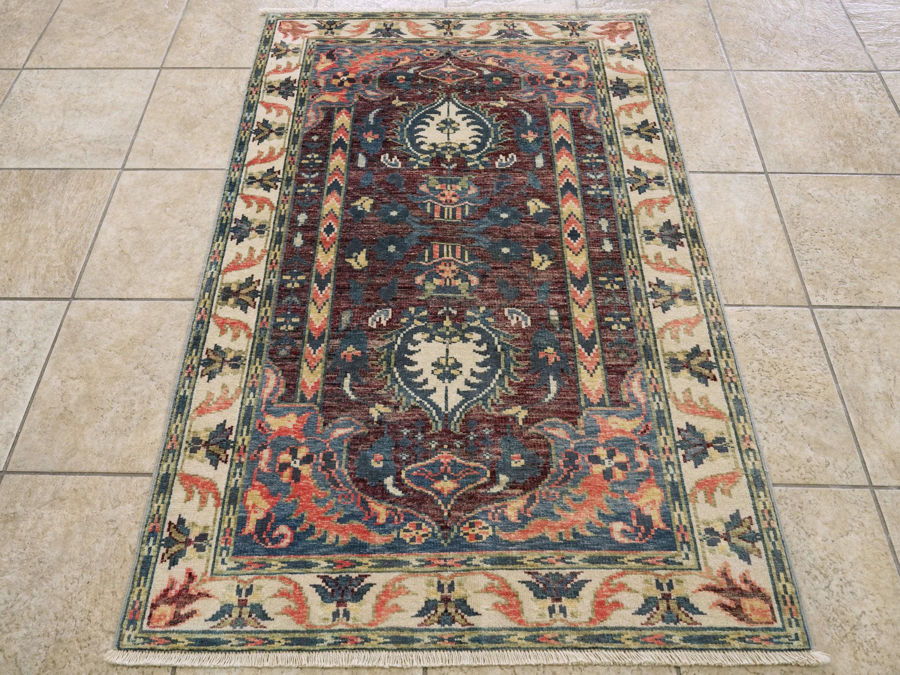 3x5 Ft Hand Knotted Serapi Rug - Traditional Area Rug