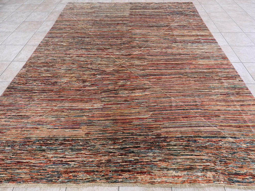 8x10 Ft Colorful Handmade Gabbeh Rug - Afghan Wool Area Rug