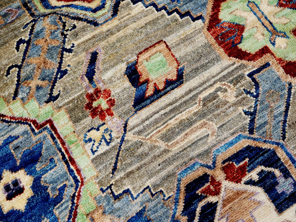 8x10 Ft Brown Heriz Rug - Hand Knotted Oriental Area Rug