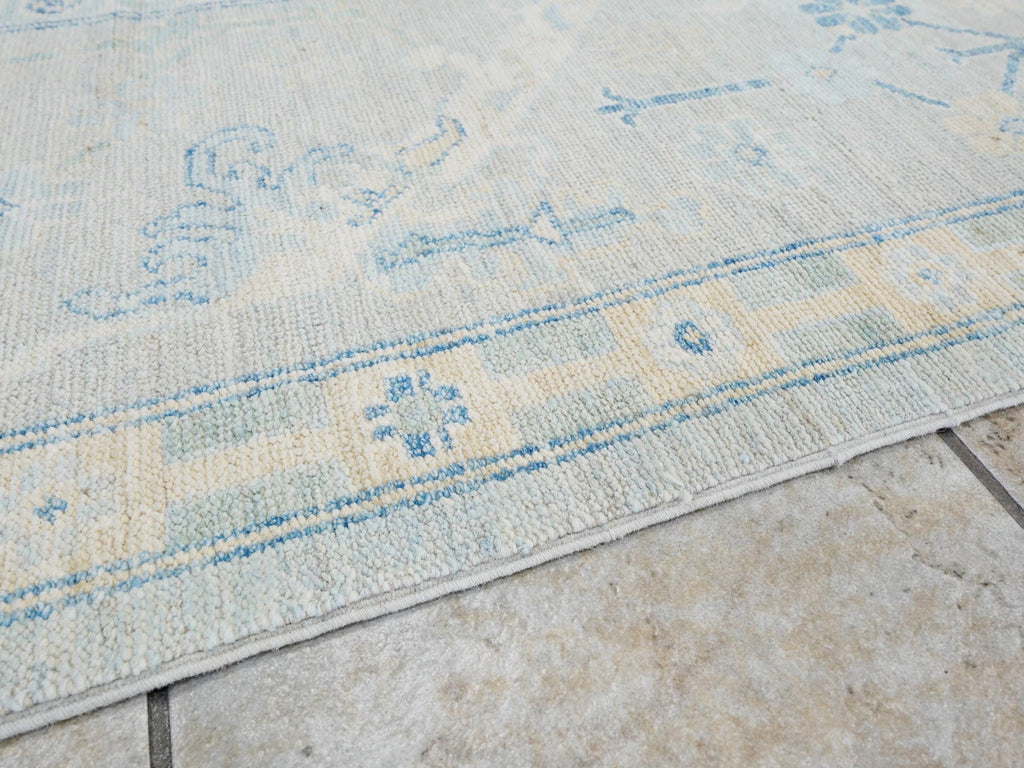 9x12 Ft Light Blue Oushak Rug - Handmade Area Rug
