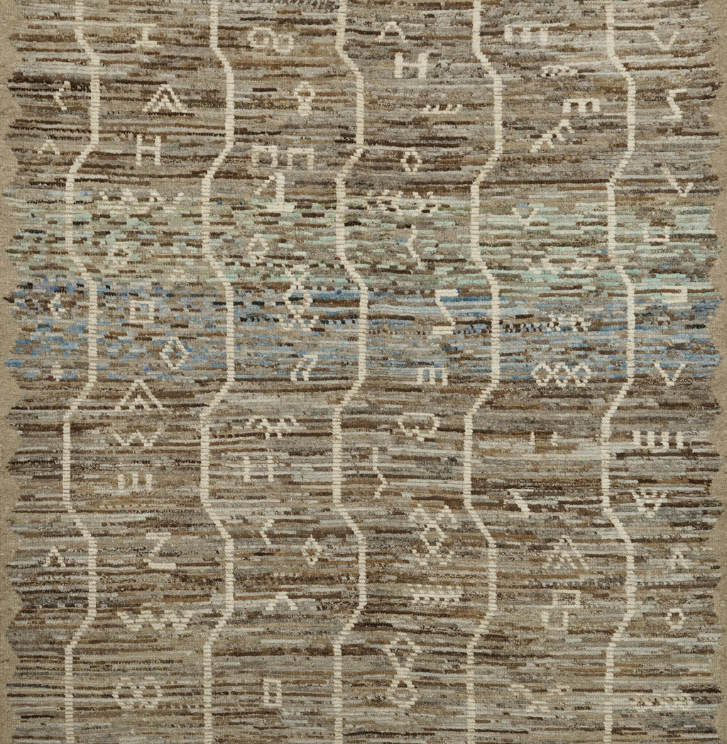 7x7 Ft Coral Moroccan Rug - Afghan Handmade Square Rug