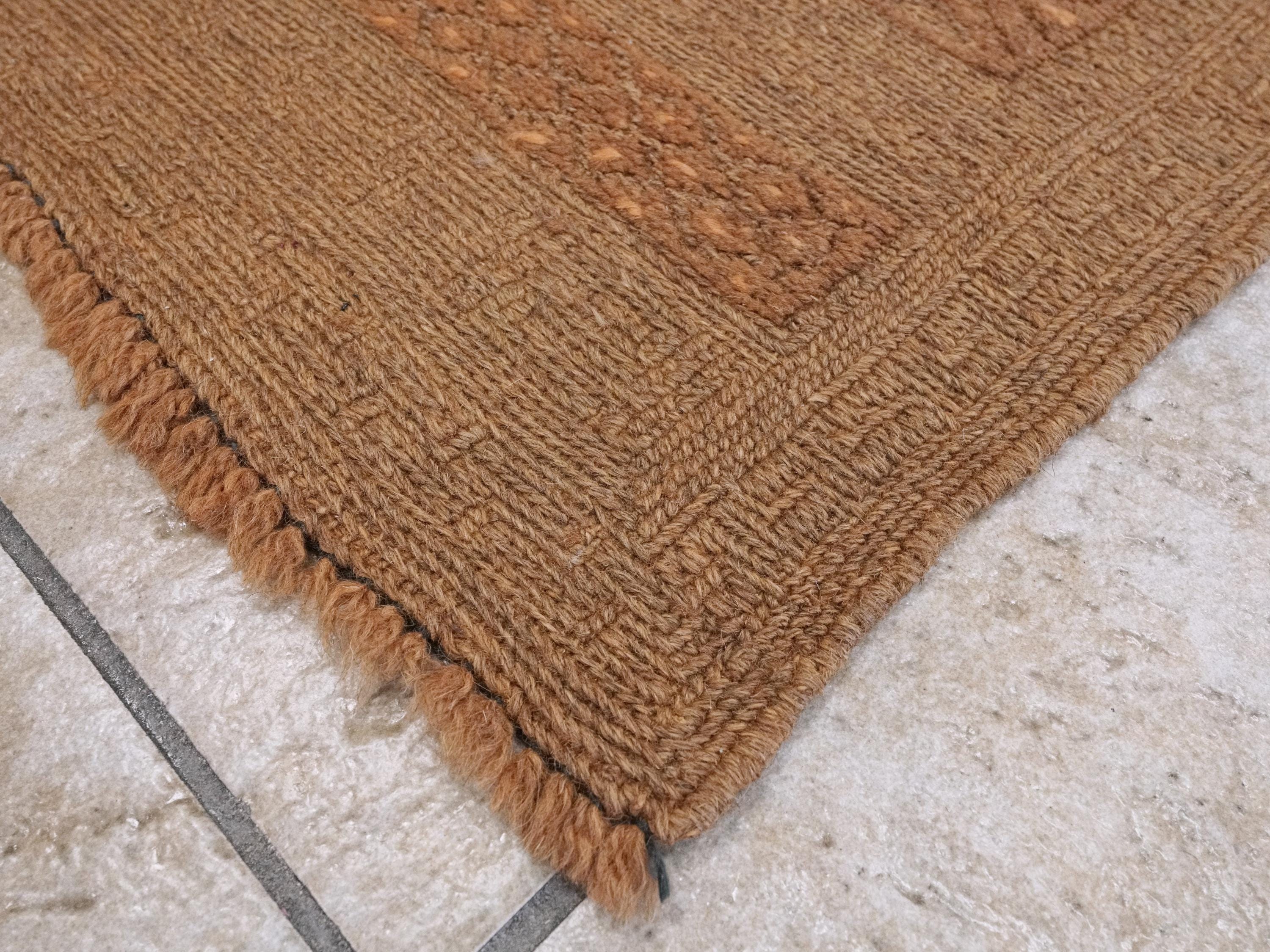 5x6 Ft Vintage Orange Tribal Kilim Rug - Hand Knotted Afghan Wool