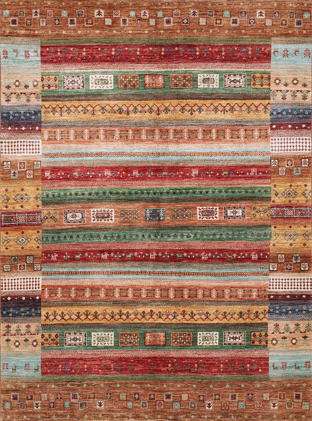 6 x 8 Ft Red Loribaft Rug - Hand Knotted Wool Tribal Area Rug