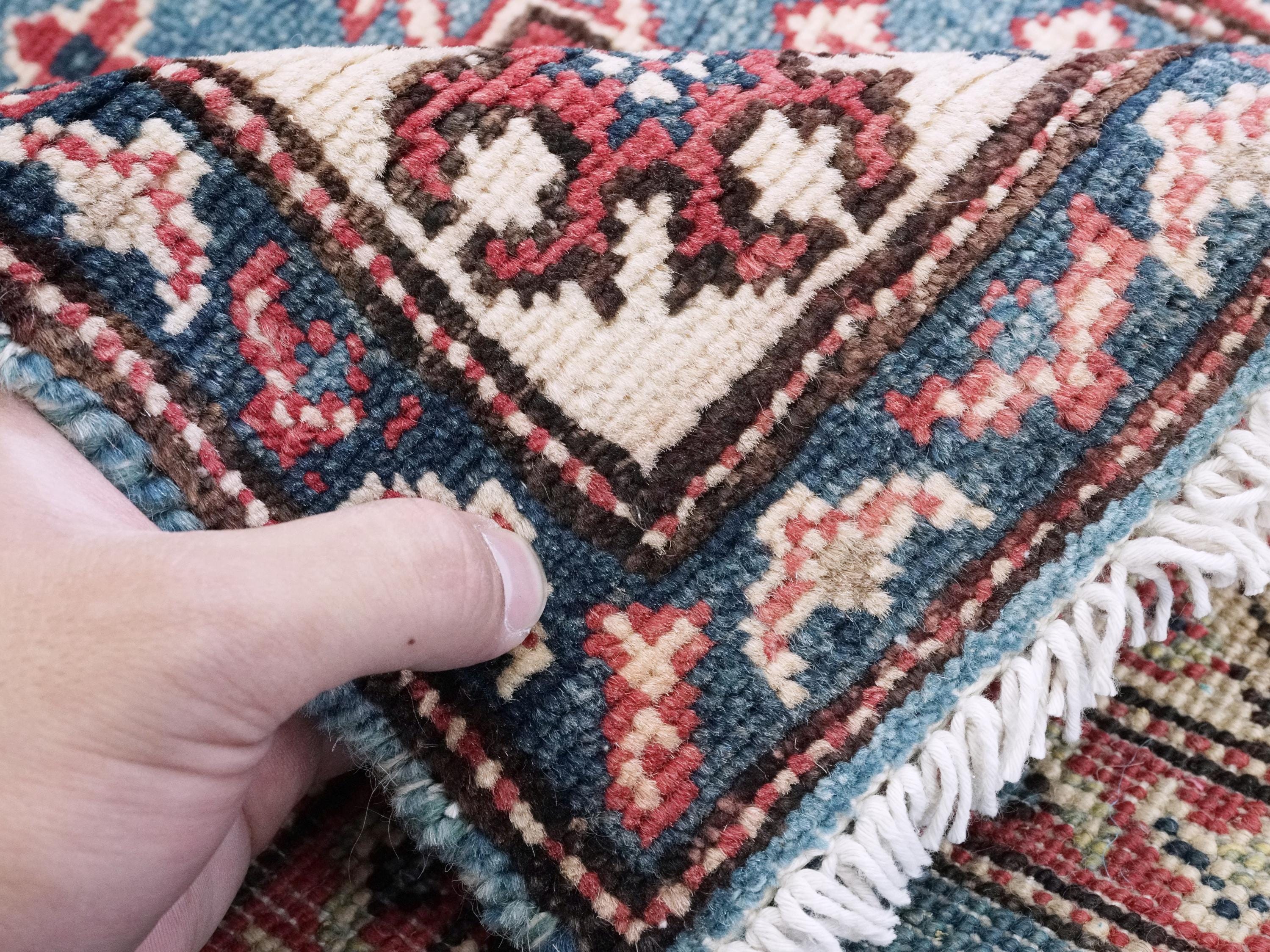 3x4 Ft Blue Heriz Rug - Afghan Oriental Area Rug - Traditional Persian Design