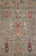 7x10 Ft Brown Serapi Rug - Hand Knotted Floral Rug