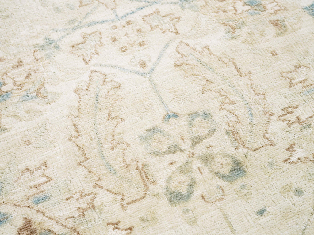 3x5 Ft Vintage White Serapi Rug - Afghan Handmade Area Rug