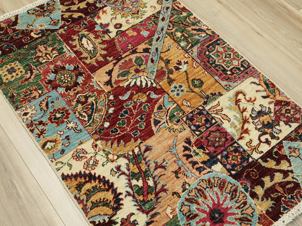 3x4 Ft Afghan Rug - Handmade Wool Area Rug