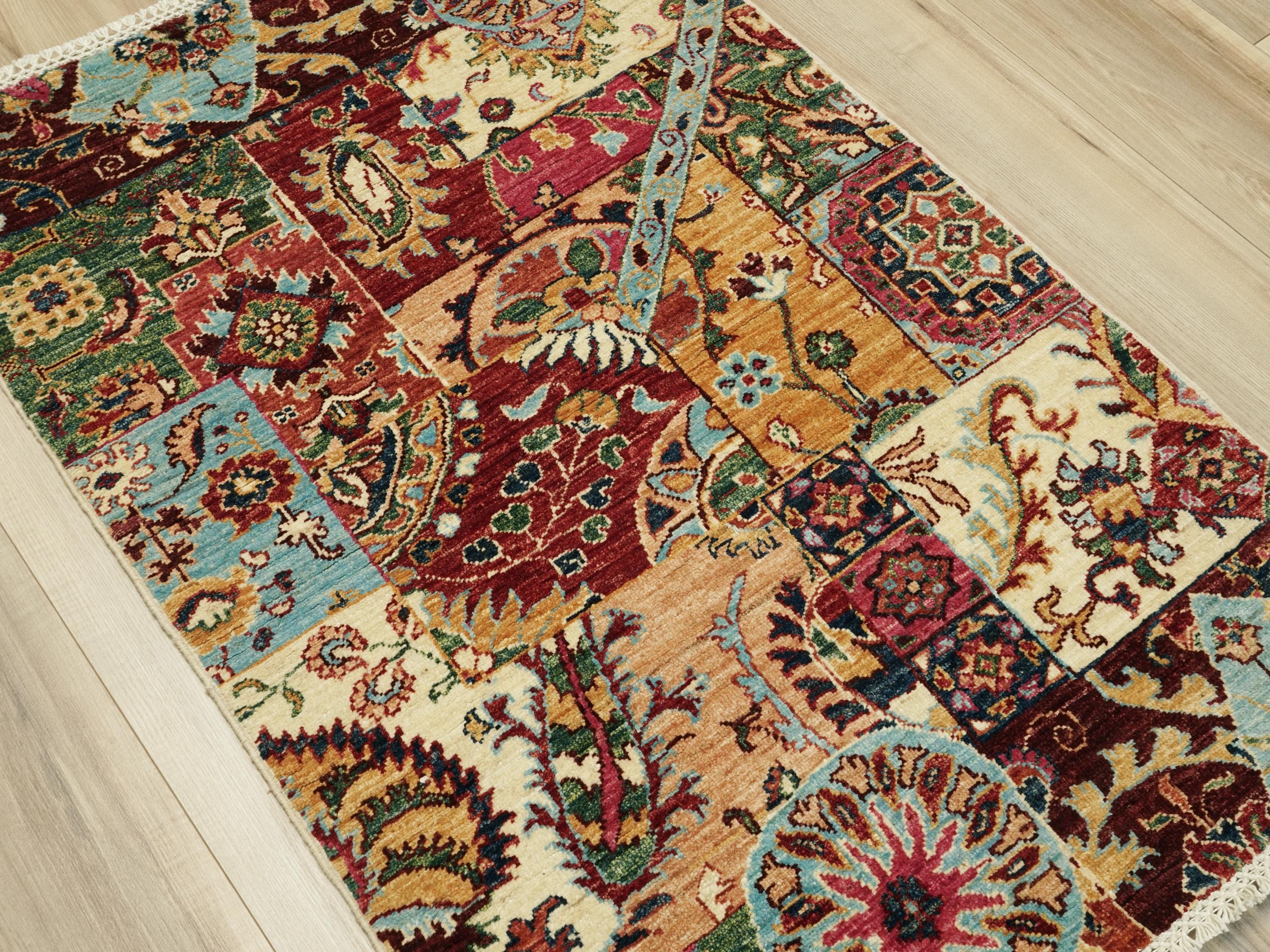 3x4 Ft Afghan Rug - Handmade Wool Area Rug