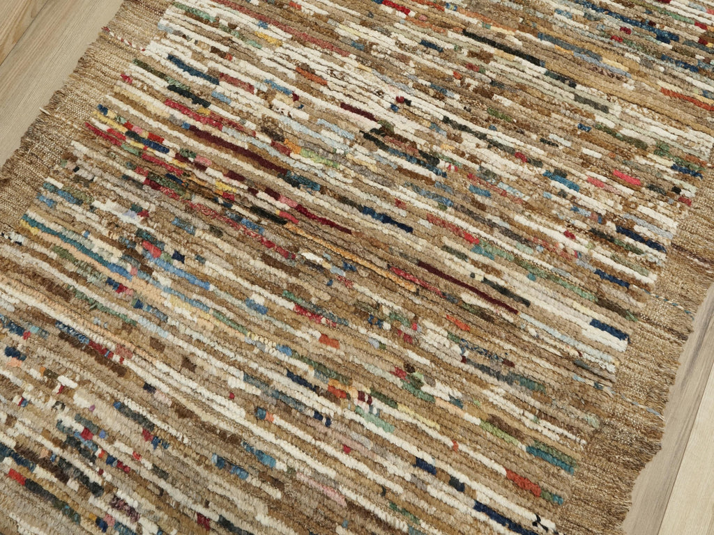 10 Ft Colorful Moroccan Runner Rug - Handmade Wool Runner