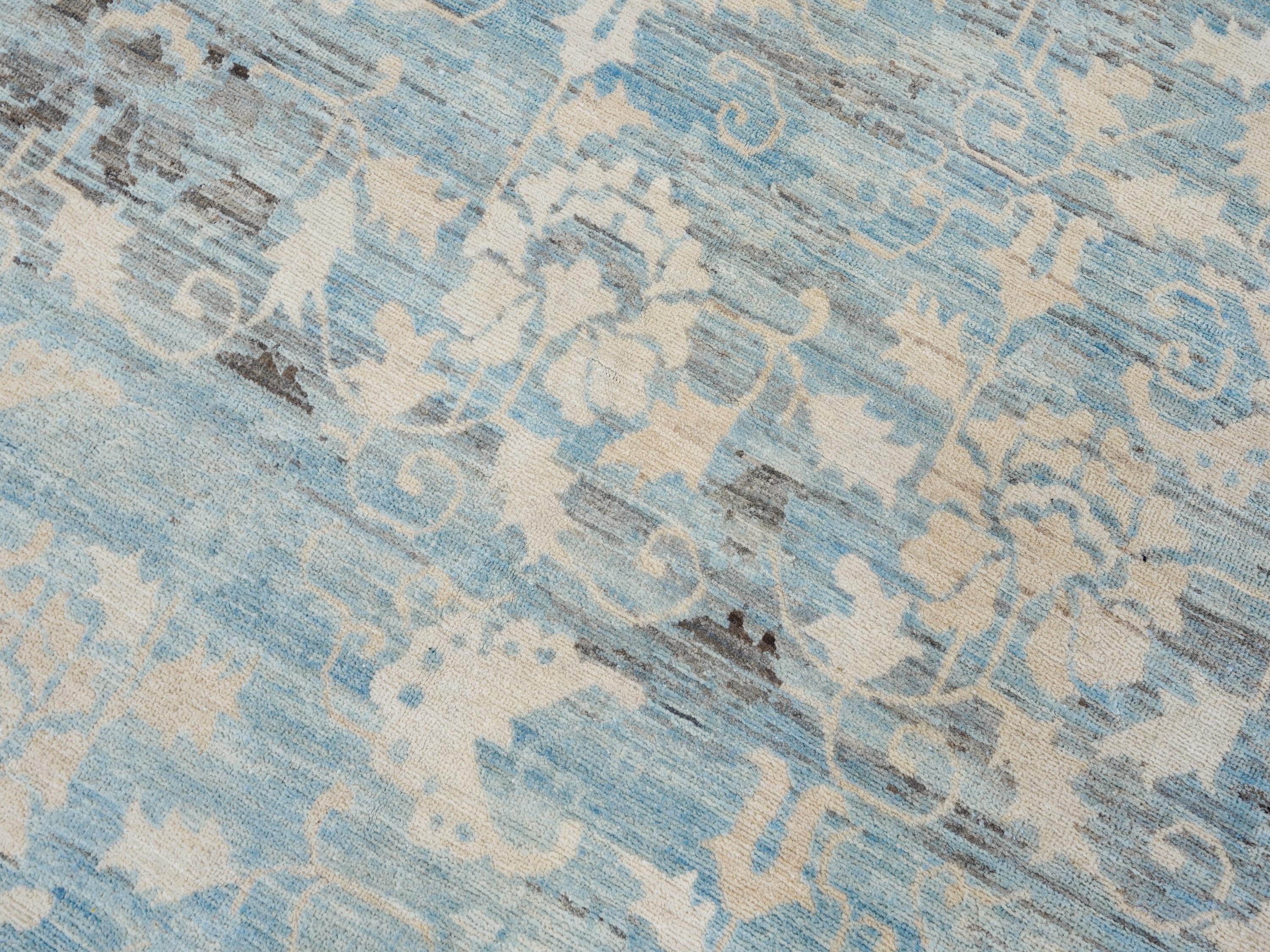 6x10 Ft Antique Serapi Rug - Blue Persian Rug