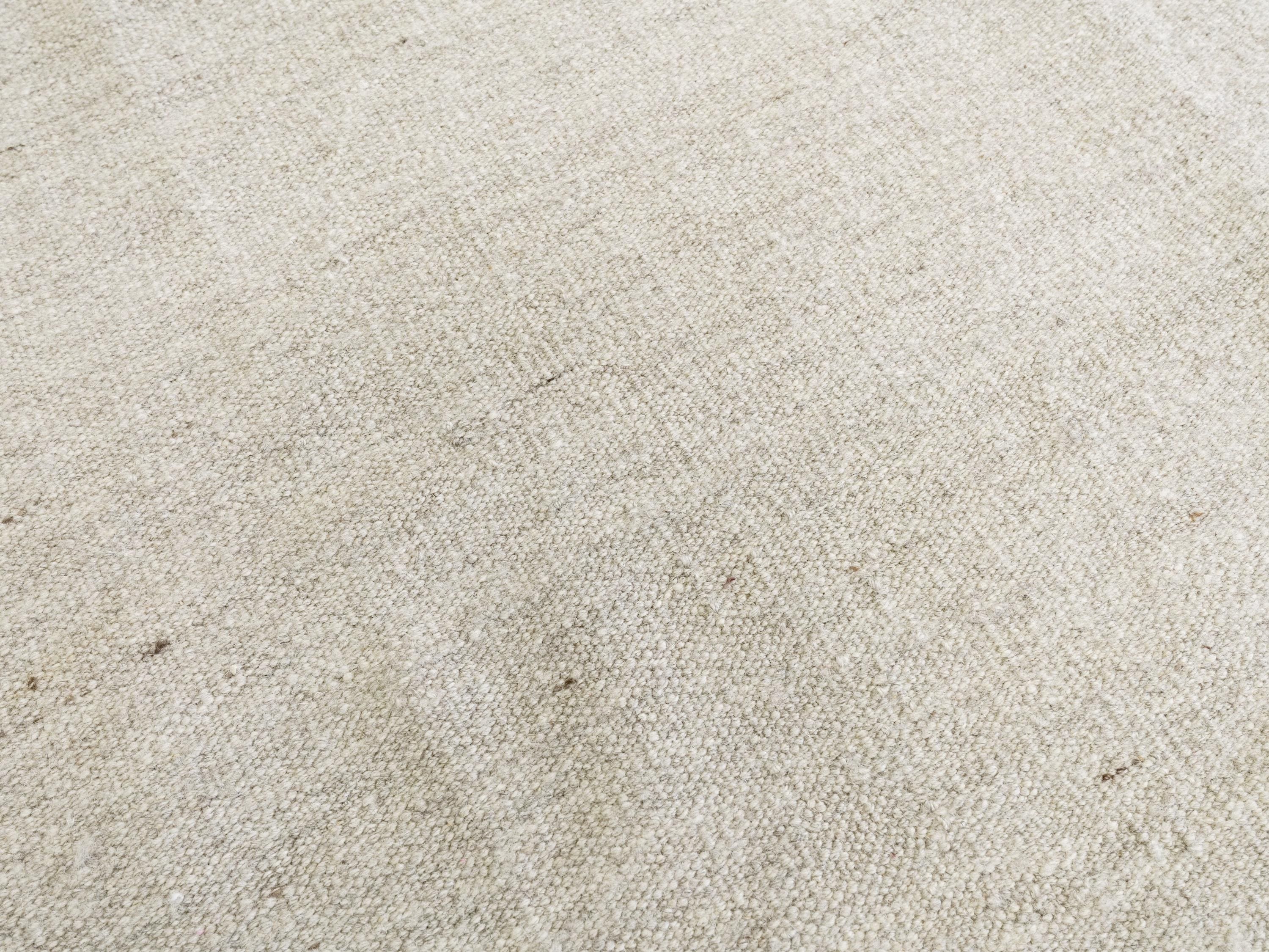 6x9 Ft Beige Kilim Rug - Flat Weave Afghan Rug