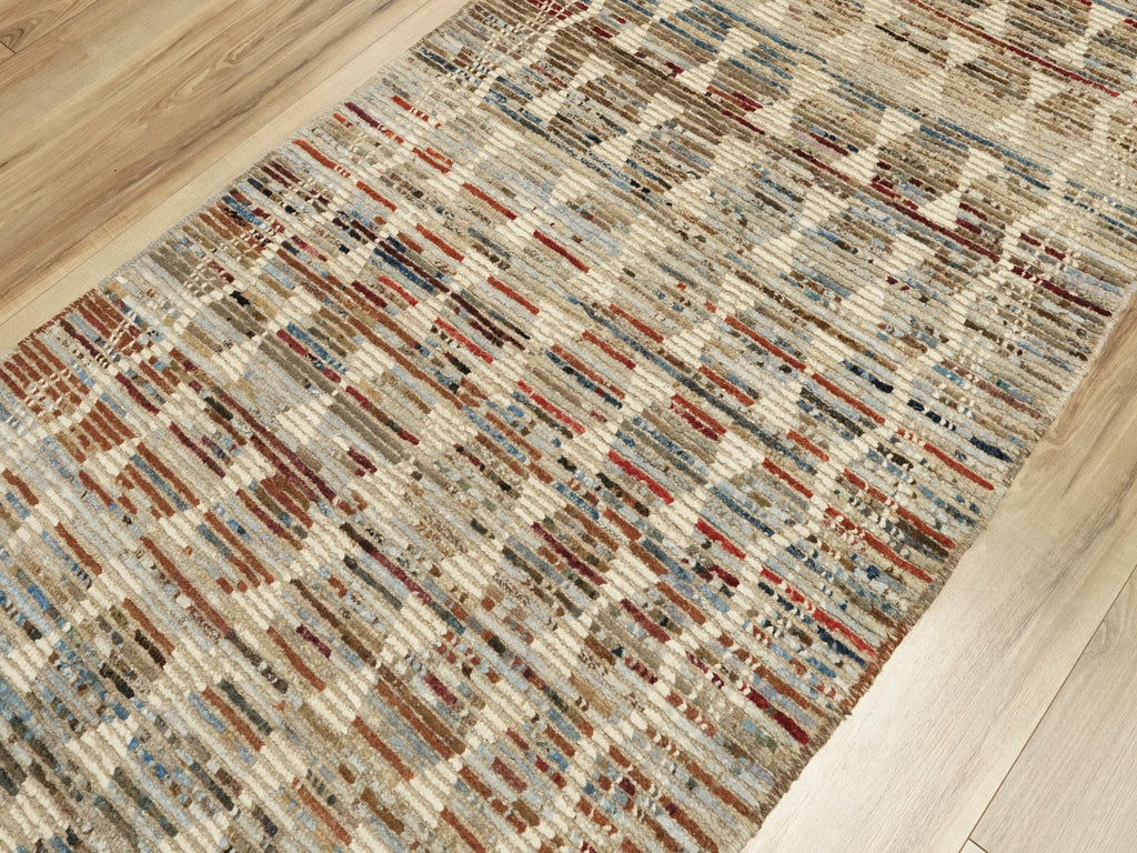 15 Ft Coral Moroccan Runner Rug - Handmade Afghan Hallway Rug