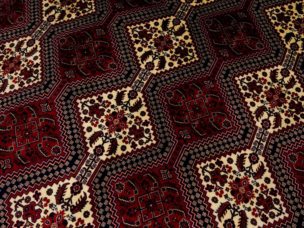 10x14 Ft Dark Red Bidjar Rug - Hand Knotted Oriental Rug