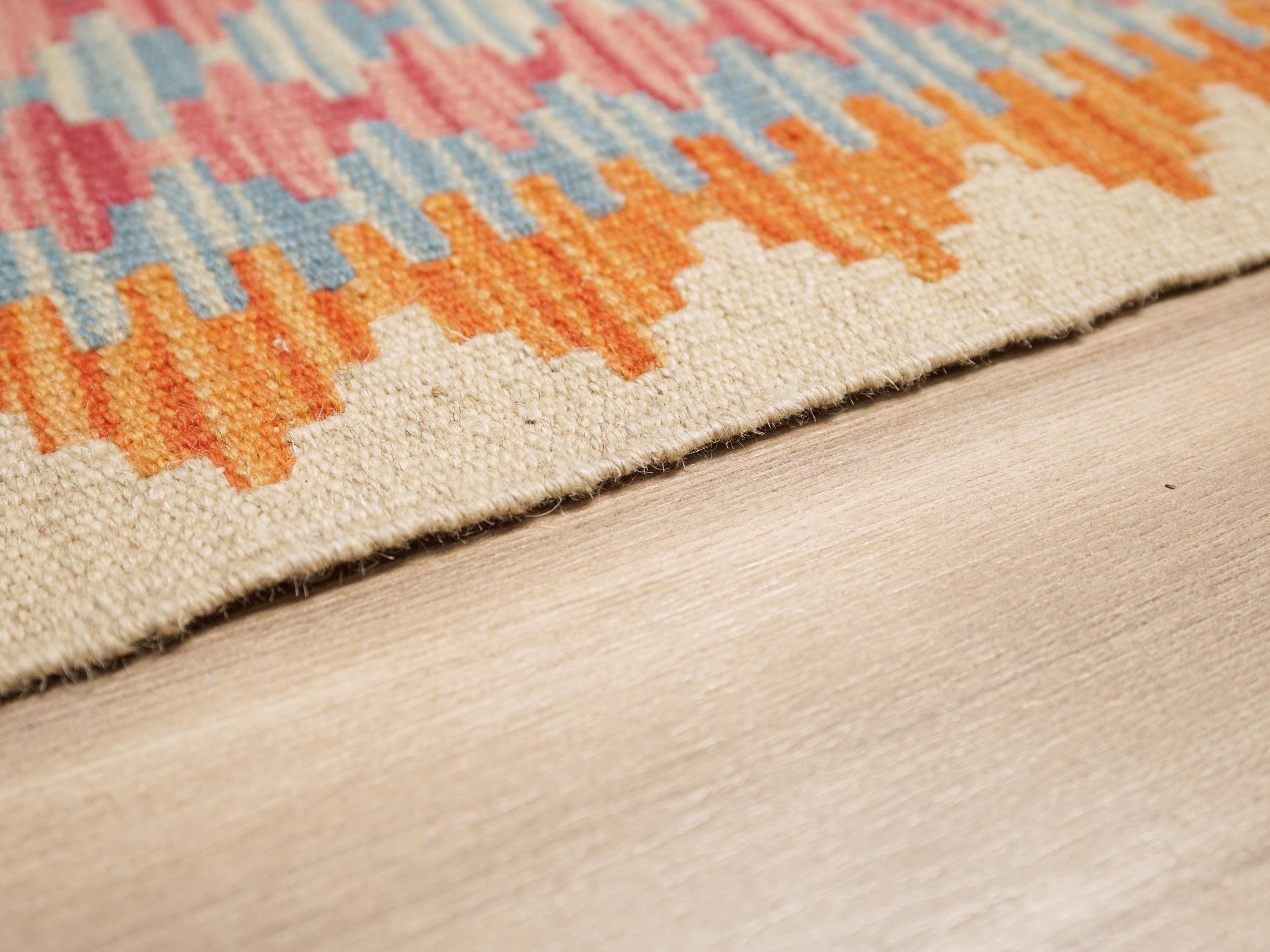 6x8 Ft Colorful Kilim Rug - Traditional Afghan Flatweave