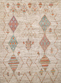 6x9 Ft Handmade Beige Moroccan Rug - Afghan Wool Rug